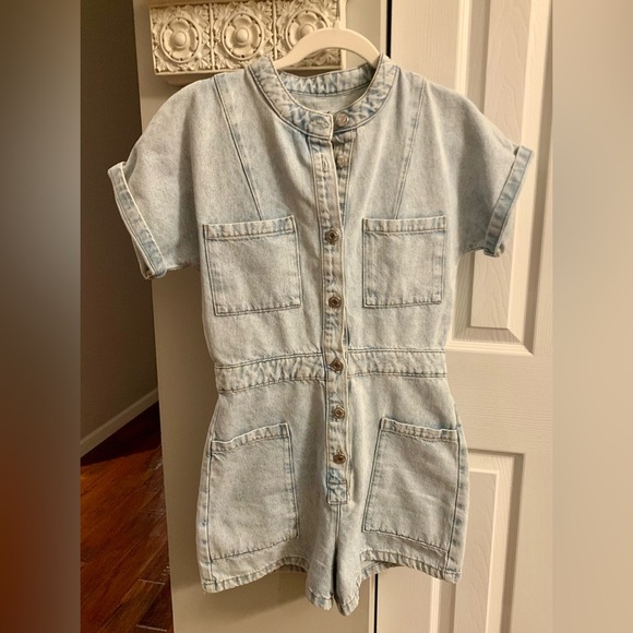 Mango Light Blue Denim Women's Overalls NWT - S - Picture 4 of 9